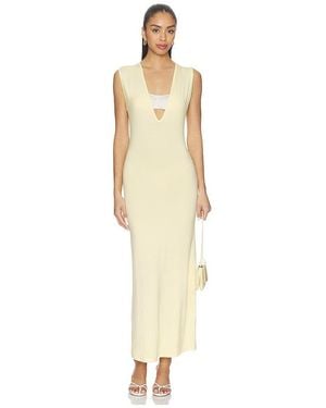 ARTLESS FOREVER Tate Plunge Midi Dress - White