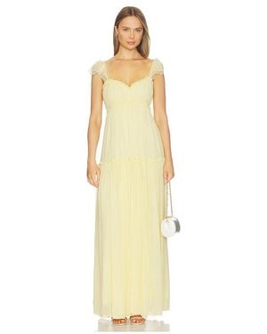 LoveShackFancy Vestido Bourge En Color Amarillo Limon Talla (También En 00, 2, 4, 6, 8, 10, 12) - Metálico