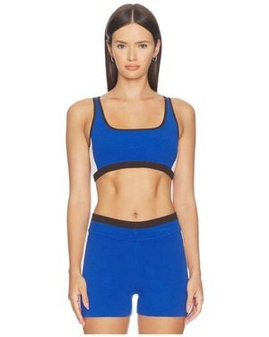 The Upside Montage Rory Scoop Knit Sports Bra - Blue