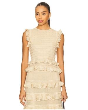 Zimmermann Lace Frill Halter Top - Natural