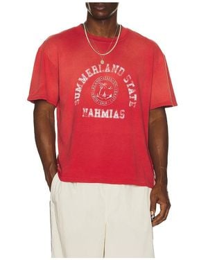 NAHMIAS Summerland State Boxy Tee - Red