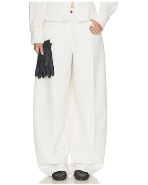 Helsa Pantalón Tweed Barrel Pant En Color Crema Talla (También En M, S, Xl, Xs, Xxs) - Blanco