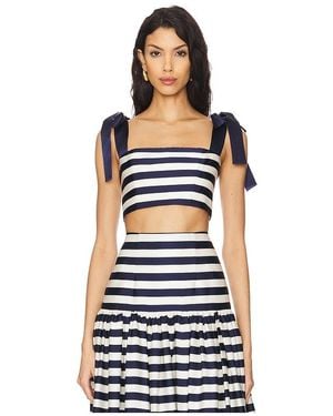 Bronx and Banco Quinn Striped Top - Blue
