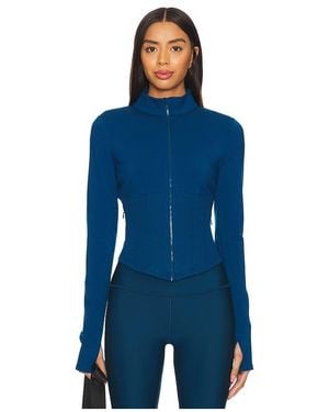 Alo Yoga Airbrush Corset Full Zip Jacket - Blue