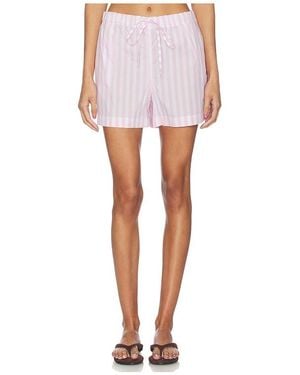 Hunza G Cabana Stripe Embroidered Shorts - White