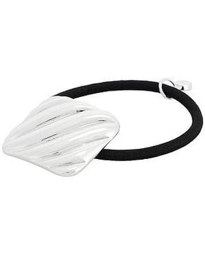 Ettika Shiny Square Hair Tie - Blue