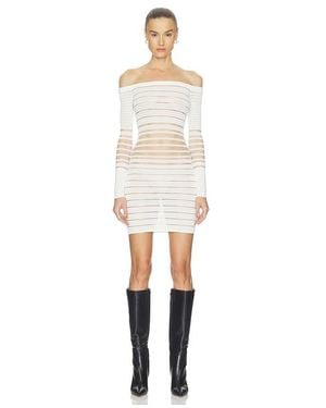 Halo Veiled Mini Dress - White