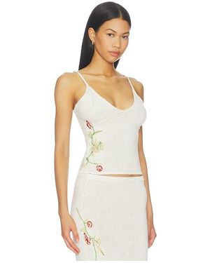 Asta Resort Carolina Embroidered Camisole - White