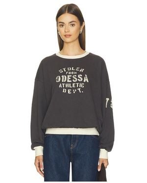 Daydreamer Stolen From Odessa Oversized Crew Sweatshirt - Black
