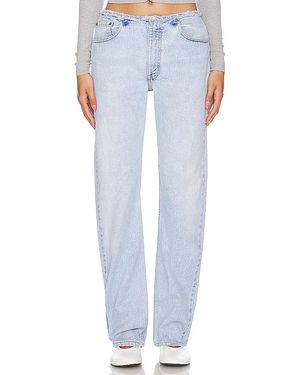 aligrace Jeans Mit Niedrigem Bund Und Gefranster Kante - Blau