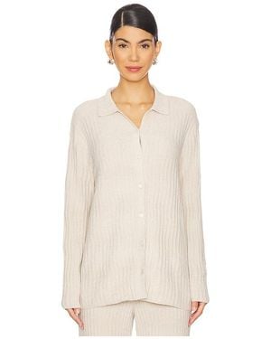 Barefoot Dreams Cozychic Ultra Light Wave Shirt - Natural