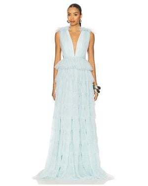 SAU LEE Sabrina Gown - Blue