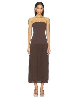 St. Agni Midi-Kleid Strapless - Mehrfarbig