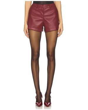SNDY'S X Revolve Wendy Faux Leather Shorts - Red