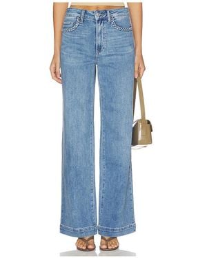 PAIGE Jeans Con Borde Trenzado En Los Bolsillos Anessa En Color Azul Talla (También En 25, 26, 27, 28, 29, 30, 31, 32, 33, 34)