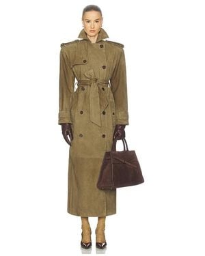 Helsa Mantel Suede Trench Coat - Mehrfarbig