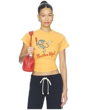 Daydreamer Batter Up Kitty Vintage Tee - Blue