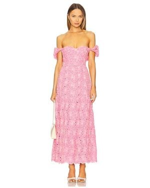 Line & Dot Maxivestido Tasia En Talla En - Rosa