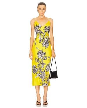 Alice + Olivia Midi-Kleid Kiro - Gelb