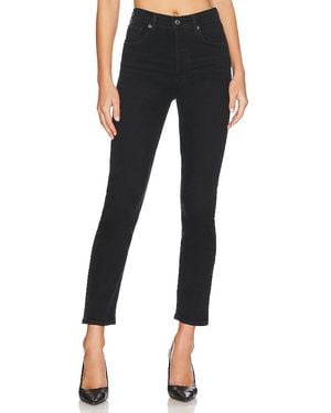 Agolde Riley Long Straight Jeans - Black