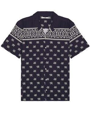 Neuw Kurzärmeliges Shirt Scarf Print - Blau