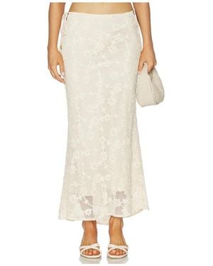 Kulani Kinis Lace Side Tie Maxi Skirt - White