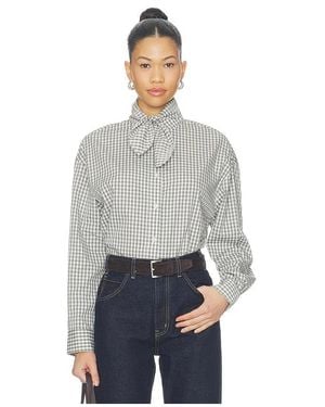 Elodie the Label Hemd Mit Bindeband Am Ausschnitt Clair - Grau
