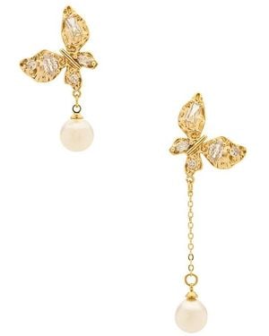 Natalie B. Jewelry She's A Flutter Earring - White