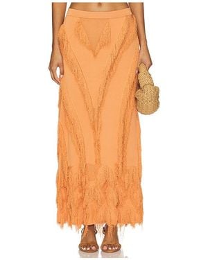 Ulla Johnson Maxirock Aus Luftigem Strick Astrid - Orange
