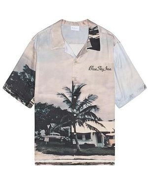 BLUE SKY INN Camisa Vintage Motel En Color Neutral Talla (También En Xl/1X) - Blanco