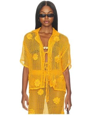 Maaji Golden Blossom Amarantta Shirt - Orange