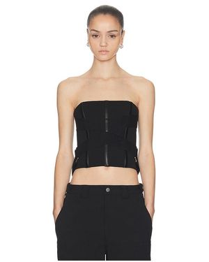 Halo Interwoven Brace Top - Black