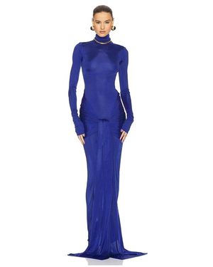 Helsa Slinky Jersey Sarong Maxi Dress - Purple