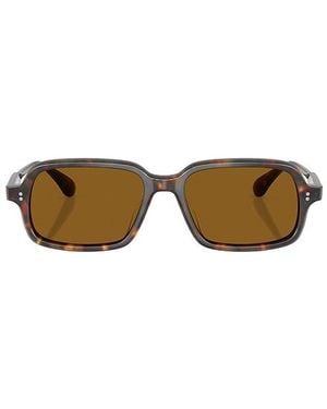 Oliver Peoples Rectangular Sunglasses - Brown