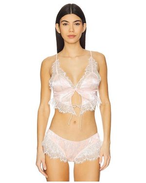For Love & Lemons Audrey Jacquard Top - Orange