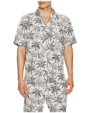 Faherty Short Sleeve Cabana Towel Terry Shirt - White