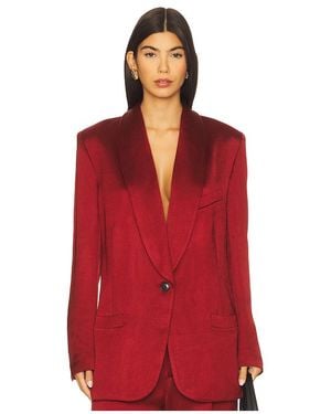 Smythe Shawl Collar Oversized Blazer - Red