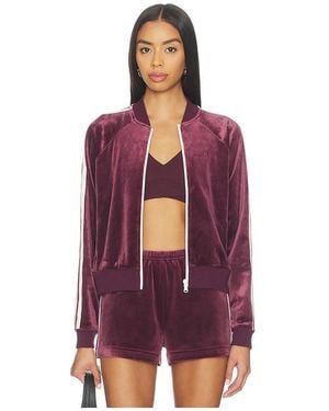 Splits59 Heritage Velour Bomber Jacket - Purple