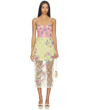 La Fuori Embroidered Dress - White