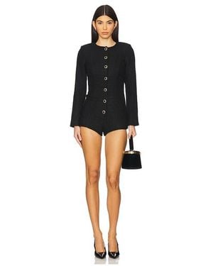 MAJORELLE Olivia Tweed Romper - Black