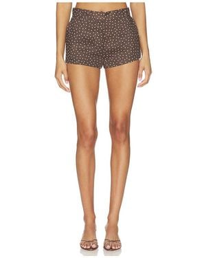 AEXAE Short De Lino En Color Marrón Talla (También En S) - Gris
