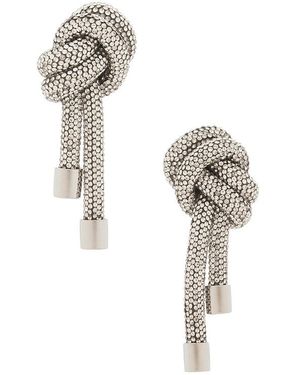 Area Crystal Knot Earrings - Multicolour