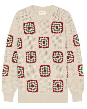 Far Afield Crochet Knit Jumper - Natural