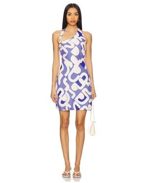 MINKPINK Iris Asymmetric Mini Dress - Blue
