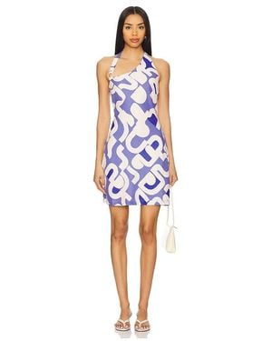 MINKPINK Iris Asymmetric Mini Dress - Blue