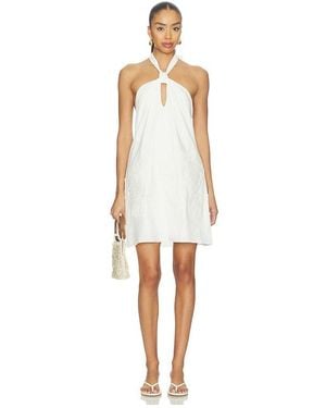 MINKPINK Gaia Embroidered Mini Dress - White