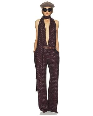 Helsa Scarf Halter Jumpsuit - Purple