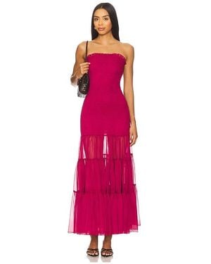 Bardot Azura Strapless Maxi Dress - Pink