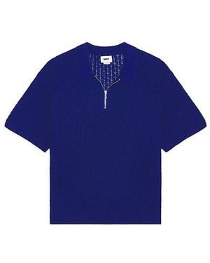 Obey Pullover Mit Troyer-Kragen Grant - Blau
