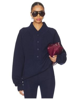 AYA MUSE Knit Henley Jumper - Blue